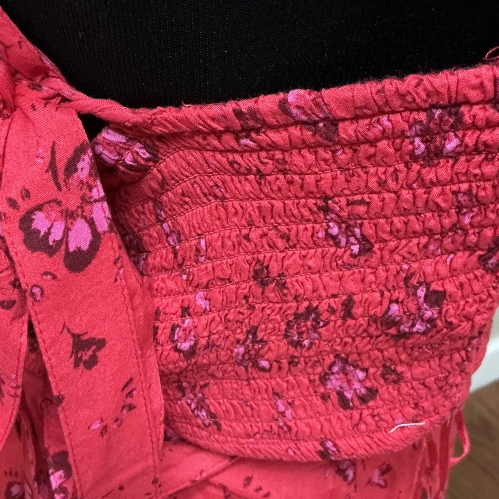 Free People Boho Floral Red Women's 2p  Skirt /matching Top. Festival , cottage - Picture 15 of 15